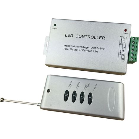 Contrôleur LED sans fil, boîtier en aluminium, contrôleur 4 touches, alimentation RF pour contrôleur 4 touches