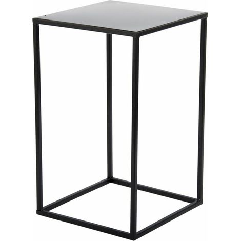 Soporte de pie moderno para plantas, 40 cm, color negro. (1/5)