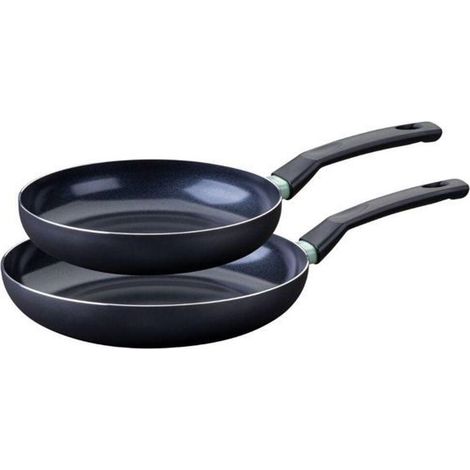 Fackelmann Set vonAntihaft-Pfannen Schwarz 24 und 28 cm