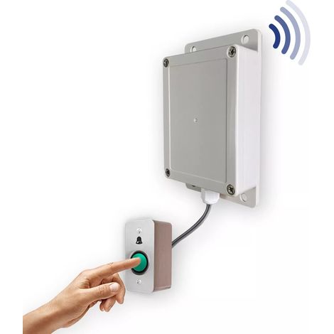Bouton supplémentaire déporté sans-fil 800m extérieur autonome haute résistance IP65 bouton 'cloche' (PROTECT 800) (1/4)