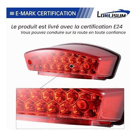 Motorcycle Tail Light, License Plate Light, 21 LED Universal Motorcycle Brake Light Compatible with ATV Quads Scooter Street Bike Cruiser Cafe Racer Dirt Bike (1/4)
