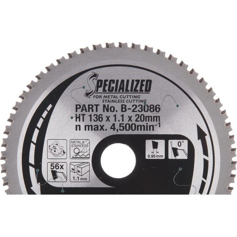 Makita Sägeblatt für Edelstahl 136 x 20 mm • 56 Zähne (1/3)