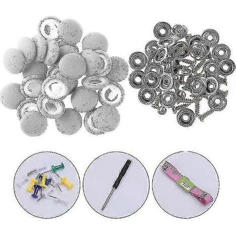 50 rivets de réparation pour garniture de toit de voiture, conçus pour un plafond en flanelle gris clair. (1/5)