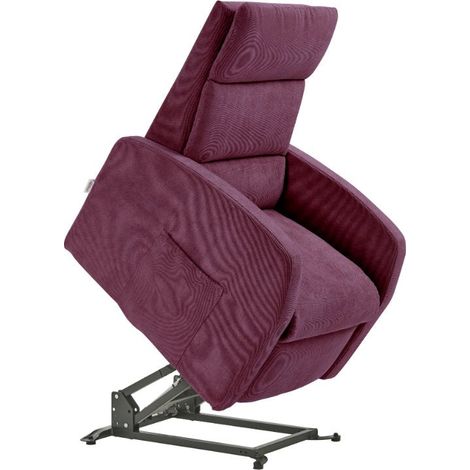 Poltrona Alzapersona Elettrica 2 Motori 72x111x86 cm Martina in Microfibra Dispositivo Medico 1 Viola (1/4)