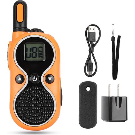 Talkie-walkie ultra-fin 2W USB portable sans fil radio bidirectionnelle 110-240V (Jaune, modèle US) (1/5)