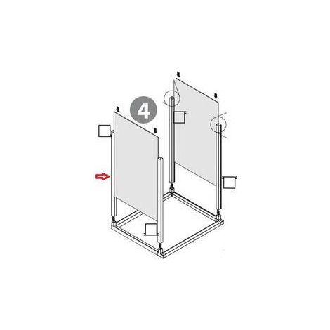 R MONTANTE VERTICALE A 1 GUIDA  X KIT COPRILAVATRICE RESINA 68X64XH88 CM BIANCO