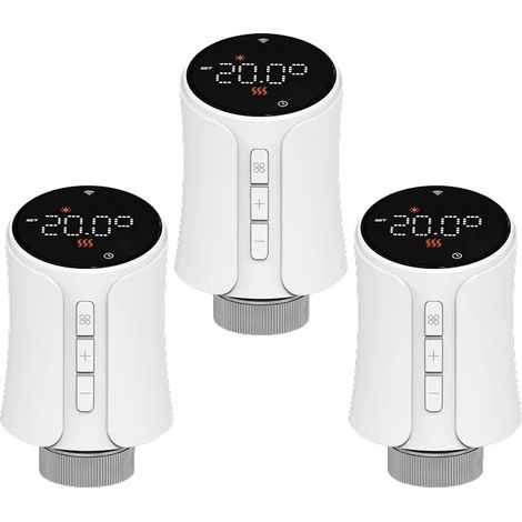Attuatore per termostato intelligente, controllo tramite app, compatibile con assistenti vocali, Zigbee - 3 pezzi (1/2)