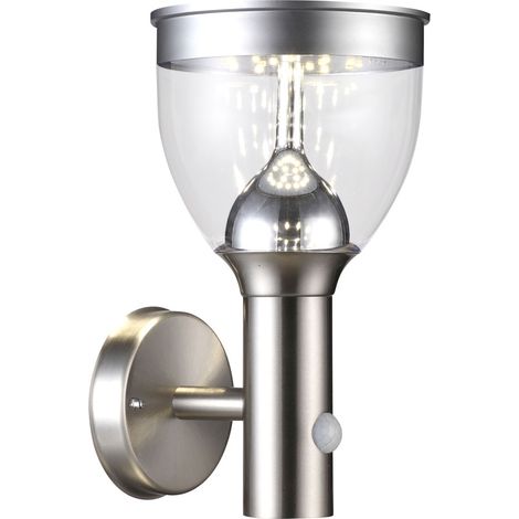 GLOBO- APPLIQUE LED SOLARE SENSORE INOX-IP44- 3000K (1/5)
