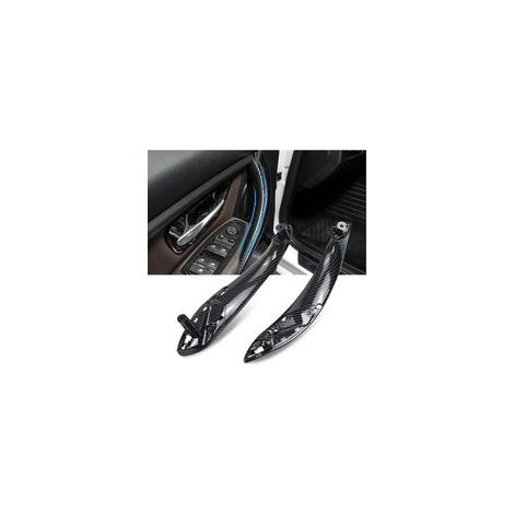 Compatible con BMW Serie 3 F30, F31, F34, F80, manija interior izquierda + manija interior derecha para BMW Serie 4 F32, F33, F36, F82, F83 (fibra de carbono) (1/3)