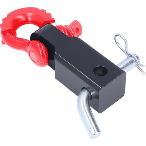 Récepteur D'attelage de Manille de Voiture, Récepteur Universel de Crochet D'attelage de Manille de Crochet de Remorquage de Voiture de 2 Pouces pour Les Camions de Voitures(Rouge) (1/5)