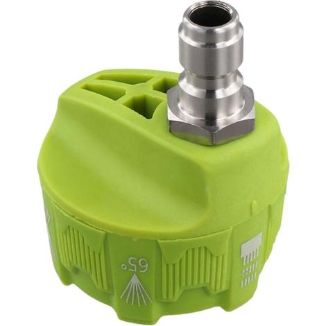 High Pressure Washer Nozzle Adjustable Cleaning Nozzles Adjustable Hose Nozzle Quick Connect Male Adapter Green