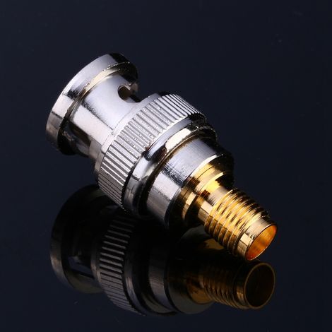 Adaptateur Connecteur BNC Mâle à SMA Femelle Droit pour Antenne RF (1/3)