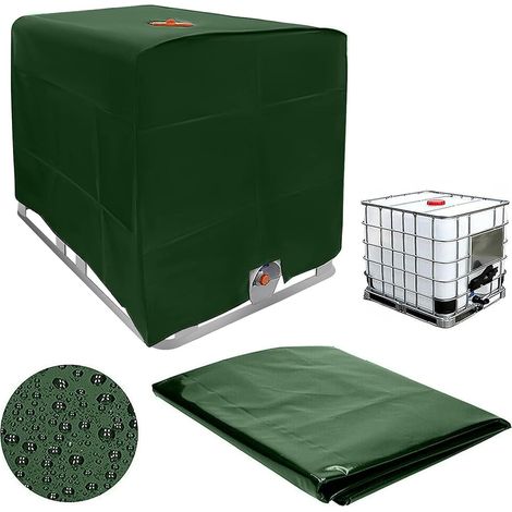 Bâche de réservoir d'eau,Bâche Couverture Réservoir IBC pour Cuve 1000L,120x100x116cm (Vert) (1/5)