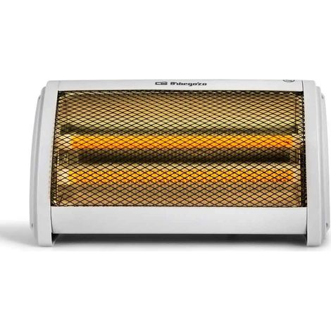 Orbegozo estufa de cuarzo BP 3200, 2 tubos cerámicos, doble botón de funcionamiento, reflector protegido de alta brillantez, asa para transporte, 1000 W (1/5)