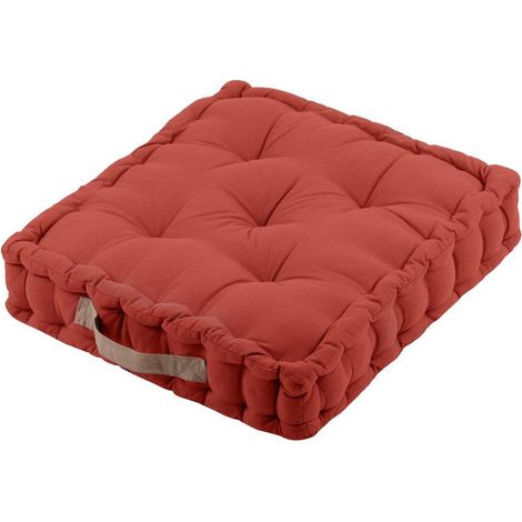 Coussin de sol en coton épais terracotta 45x45cm – 100% coton – Confort optimal pour intérieur – Style moderne et chaleureux – Stof