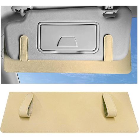 Extensor de visera parasol para coche,protege al conductor y a los pasajeros contra la radiación UV (beige) (1/2)