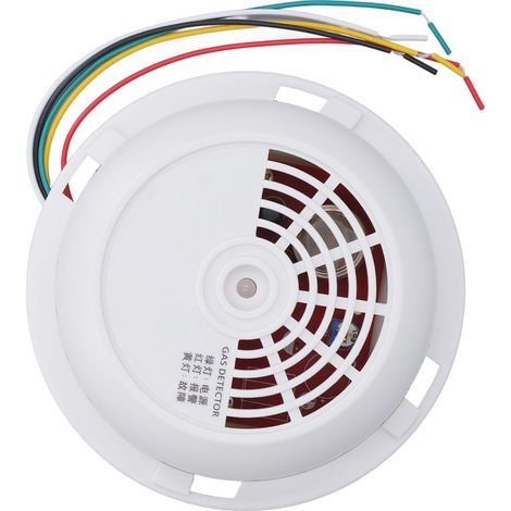 Erdgasdetektor, ABS-Deckenmontage, akustischer und optischer Alarm, netzwerkfähige Gaswarnung für die Haussicherheit, 12–28 V (1/5)