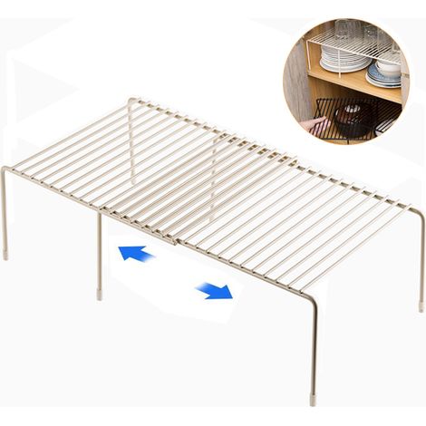 Étagère à rangement extensible, étagère de garde-manger de l'organisation de cuisine à la rouille, rack à épices en métal réglable (1/5)