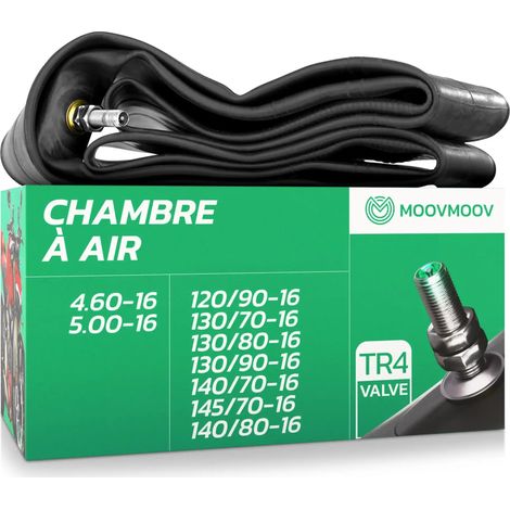 Chambre à Air 16 Pouces pour Pneus 120/90-16, 130/70-16, 130/80-16, 130/90-16, 140/70-16, 145/70-16, 140/80-16, 4.60-16 et 5.00-16 (1/5)
