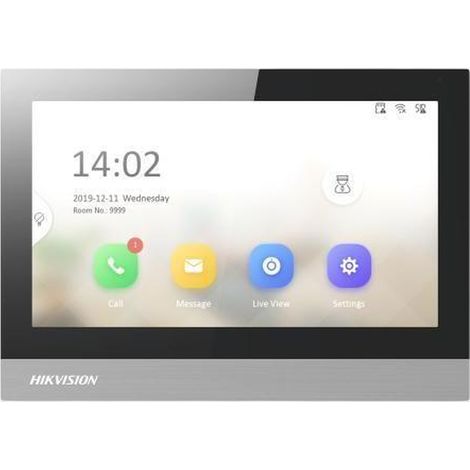 Moniteur d’interphone vidéo Hikvision DS-KH8380-WTE1 7 pouces (1/3)