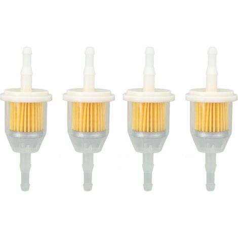 Aramox Lot de 4 Filtres à Carburant GY20709 pour Tondeuses à Gazon 1/4 et 5/16 Filtre à Carburant pour Tracteurs de Jardin Tondeuses à Gazon Zero Turns Chariots de. (1/5)