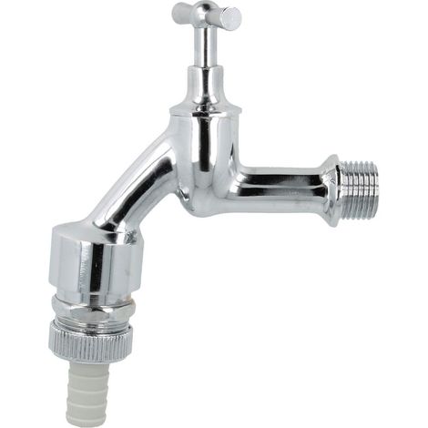 Robinet de purge 1/2’’ brillant chromé avec aérateur de tuyau