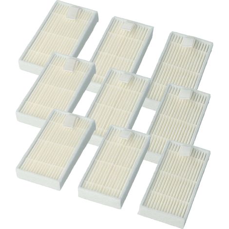 vhbw 9x Staubsaugerfilter kompatibel mit Haier SWR-T321, SWR-T322, SWR-T325, SWR-T320 Staubsauger - HEPA-Filter Weiß