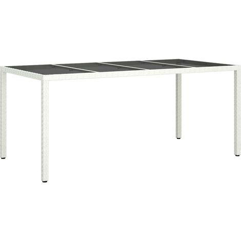vidaXL Tavolo da Pranzo da Giardino Bianco 190 x 90 x 75 cm (1/5)