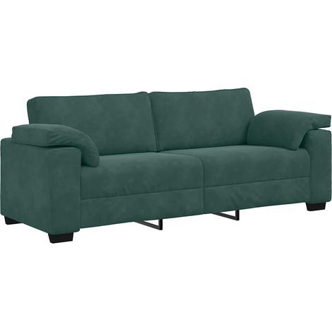 vidaXL Divano a 3 Posti Verde Scuro 178 cm in Velluto (1/5)