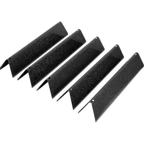Lot de 5 couvercles de brûleurs en porcelaine et acier - Pièces de rechange pour barbecue Weber 7636, Weber Spirit 300, Spirit E310 E320 E330 avec panneaux de commande montés sur le devant