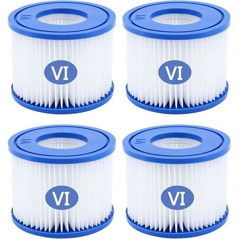 Juego de 4 filtros de spa tipo VI compatibles con 90352E, 58323 y 90427E, accesorios de repuesto para piscinas elevadas. (1/5)