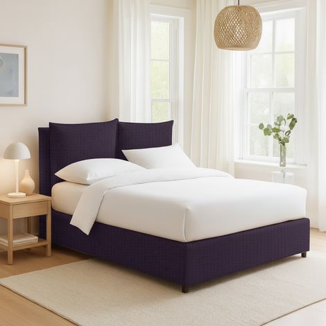 Cama Individual Penrith, Desenfundable, Hecho en Italia, Violeta (1/4)