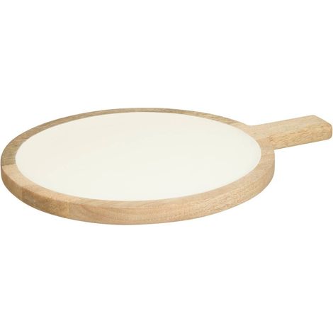 Assiette de présentation Inaya blanc chaud et manguier - Atmosphera créateur d'intérieur (1/3)