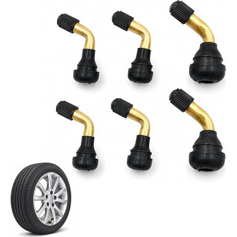 valves Tubeless Moto,Valve De Pneu Tubeless,Valves à Angle De 90 Degrés Valve De Pneu, Valve De Voiture Tubeless Valve En Caoutchouc De Pneu Pour Vélos (1/5)