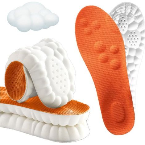 2 Paires Semelles intérieures,Mousse à mémoire de forme,Absorption des chocs,Design respirant,Chaussures de sport et travail