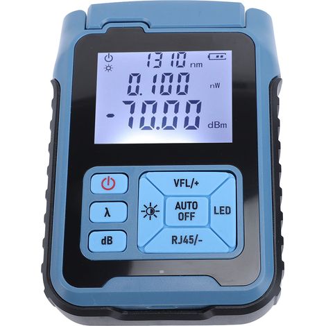 Wattmètre optique 5 mW rechargeable haute précision, testeur de lumière rouge, outil de test d'atténuation des câbles à fibre optique 850-1650 nm (1/5)