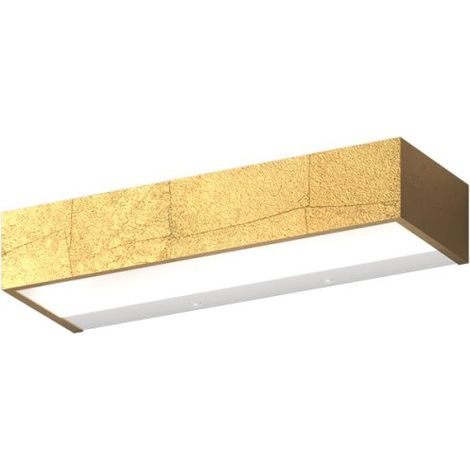 Applique classico top light bios 1213 30 led switch 1320lm alluminio illuminazione modulo integrato, finitura metallo foglia oro