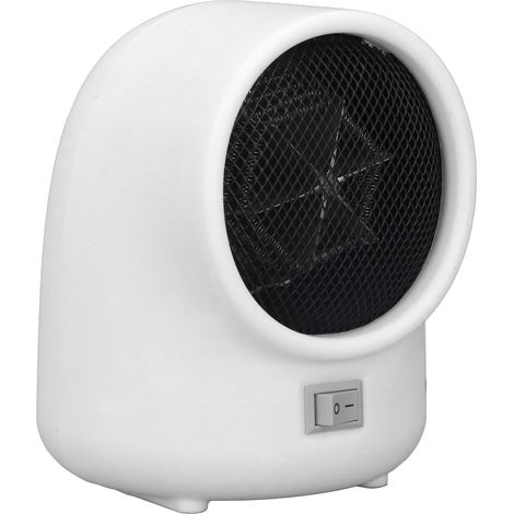 Mini-chauffage 3S à chauffage rapide avec protection contre la surchauffe, portable et idéal pour les petits espaces (maison, dortoir, bureau), blanc, prise UE 220 V (1/5)