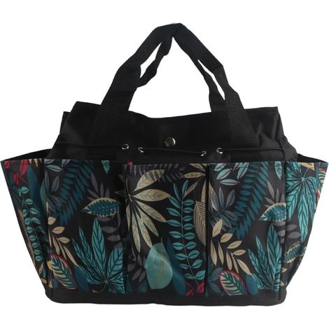 Sac à outils de jardin pour femme, à plusieurs compartiments, gris multicolore (1/5)