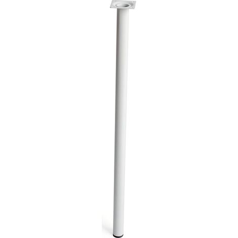 Piede cilindro in acciaio colore bianco mod. 401g. Misure ø3x70cm. 2-401g.700.01 Rei (1/4)