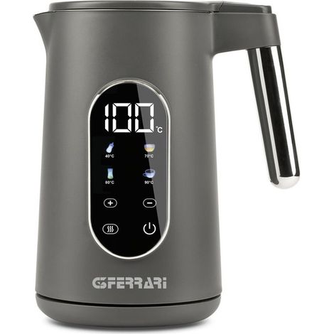 G3 Ferrari, Bollitore Elettrico, Tisaniere Tech, 1.7 Litri, 4 Programmi, Display Touch, Grigio