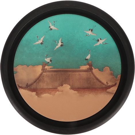 Plateau à thé sec en bambou et alliage noyer, plateau absorbant rond pour infusion de thé chinois, créatif (1/5)