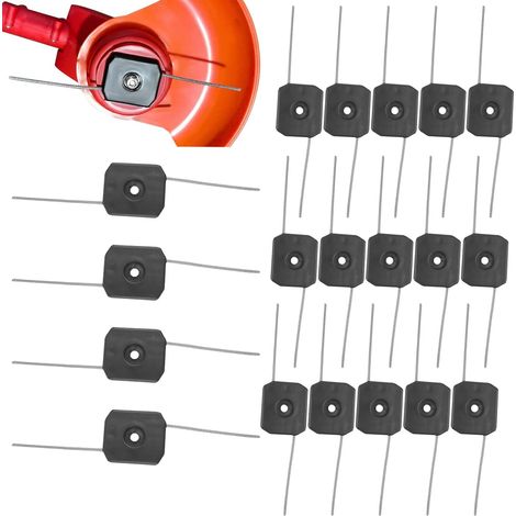Tête de débroussailleuse double ligne de 15 cm, tête de rechange universelle pour débroussailleuse électrique, alimentation par batterie, alésage de 0,5 cm (20, noir) (1/5)