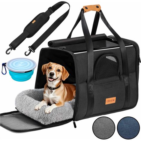 Caja de transporte para gatos antracita 44x34x31cm hasta 20kg 223009689 (1/5)