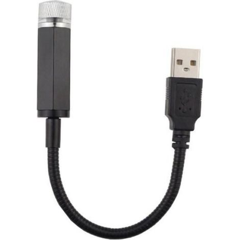 Lampe De Projection D Etoiles - USB Alimentée - Pour Voiture Bureau Intérieur - Rouge Violet Bleu - 20 8 X 1 6 Cm - 1 W - 5 V - 1 Pièce (1/5)