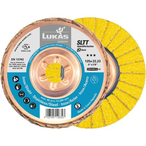 Disque à lamelles SLTTHybridPerfection 125mm Ceramic4x grain 40 Lukas-Erzett