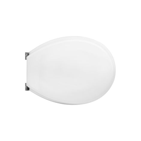 Sedile wc coprivaso per Pozzi Ginori vaso Ipsilon 43,5-49 x 36,5 cm copriwater con cerniere regolabili e sedile in legno colato