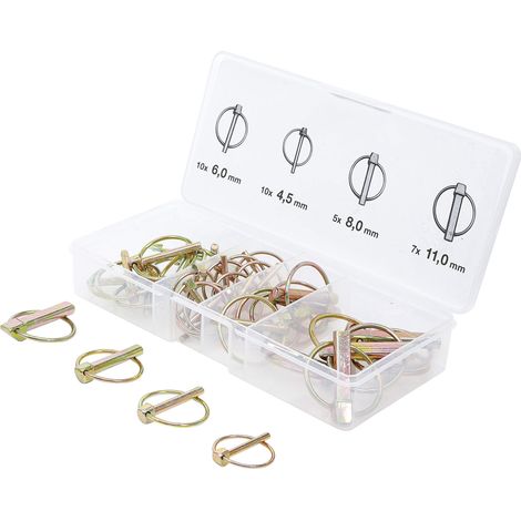 Assortiment de goupilles à clip Ø boulon 4,5-11 mm 32 pièces (1/4)