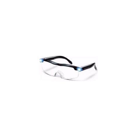 Gafas de lectura, lupas, lupa de diadema, lupa de visión potente con luz LED, aumento del 160% para lectura, todo tipo de trabajos y reparaciones - Crezuo