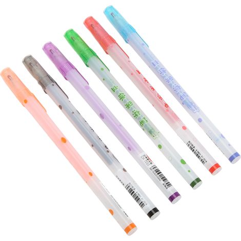 Stylo gel 3D coloré pour enfants, stylo à dessin et stylo pour journal intime, ensemble de 12 surligneurs aux 6 couleurs vives (1/5)